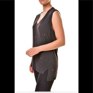 Sundry red hearts tank top size 1/S